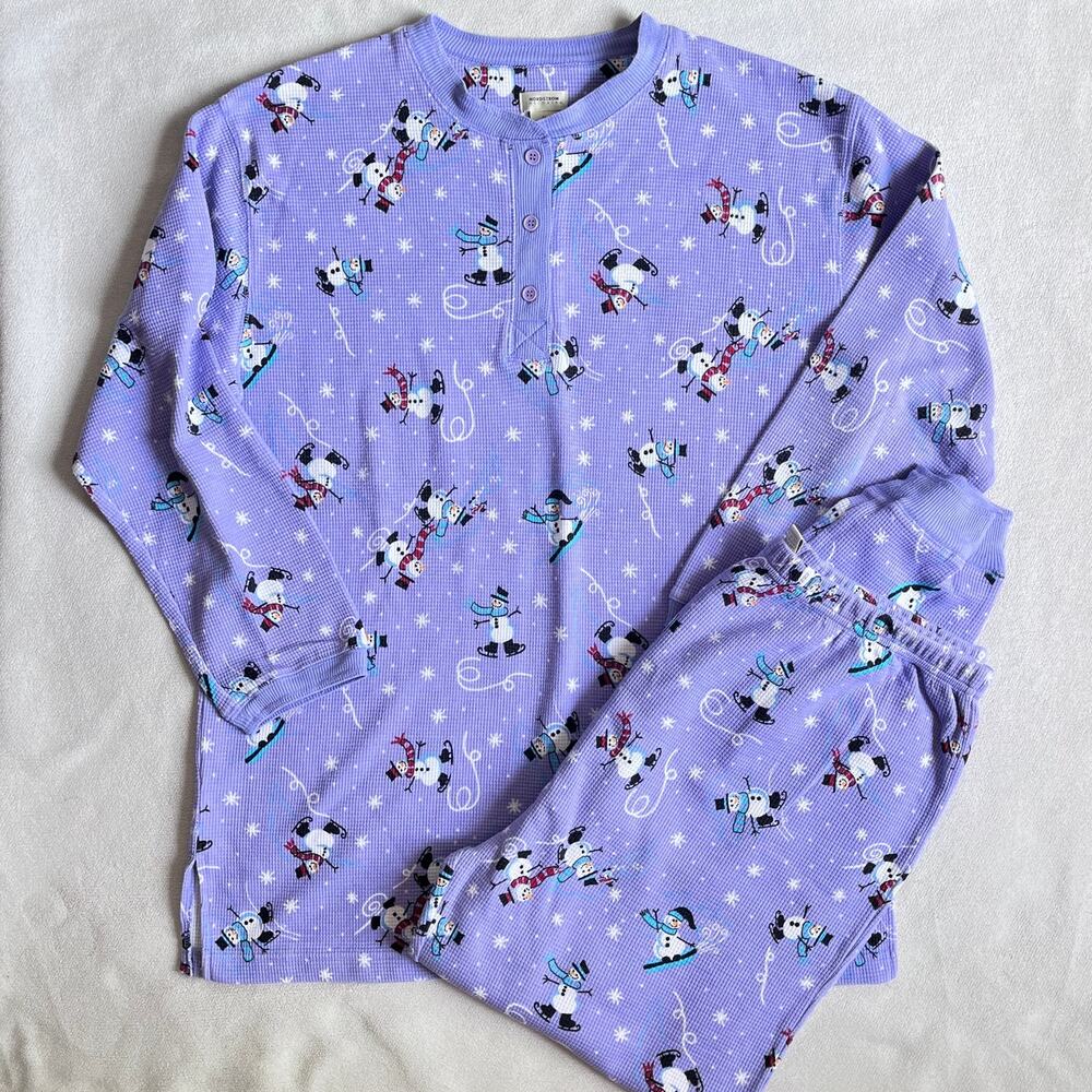 Nordstrom Intimates 2-piece Winter Waffle Knit Pajama Set XL